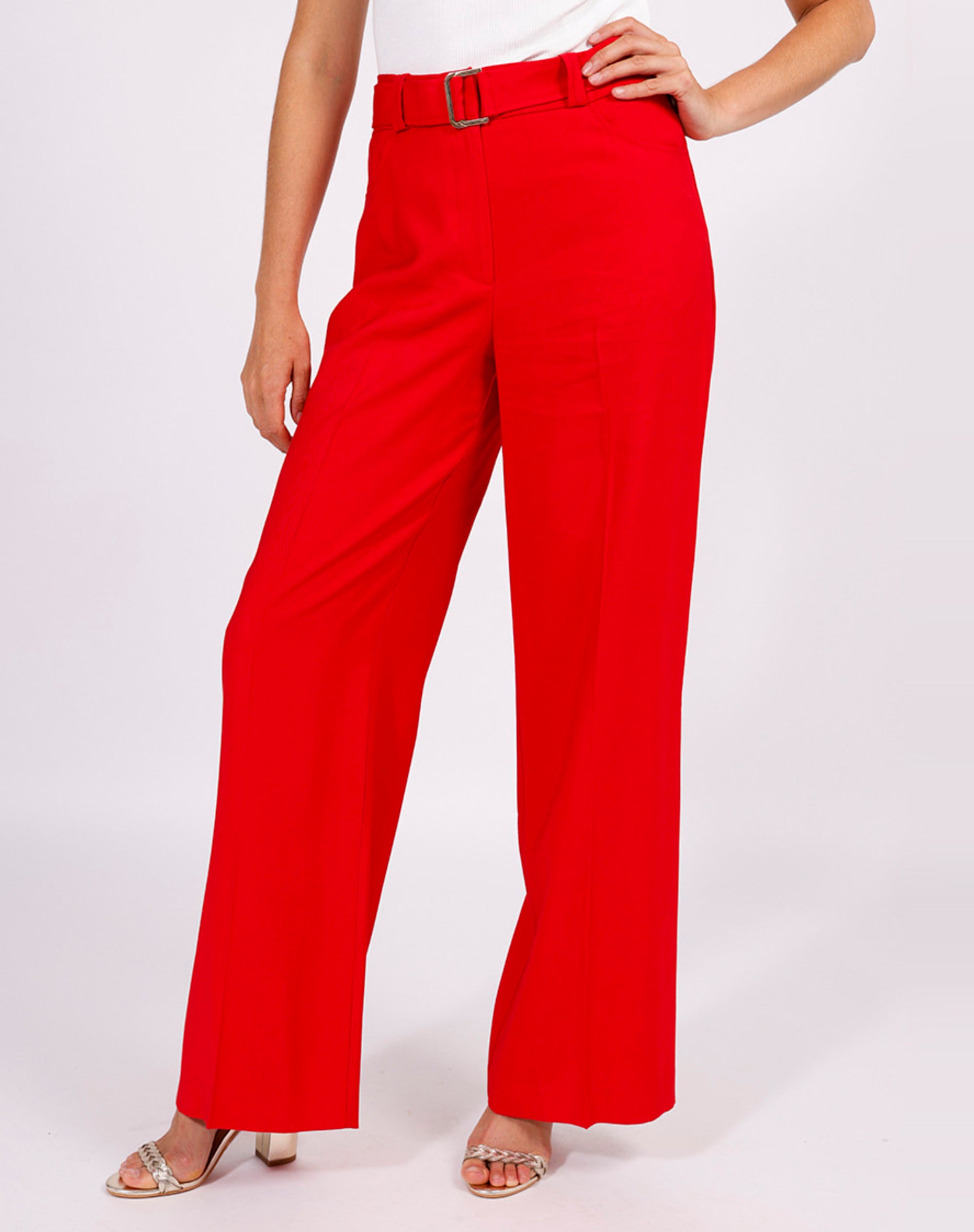 Pantalón de traje Color Rojo, Pantalones Mujer, NafNaf España – NAF NAF  España